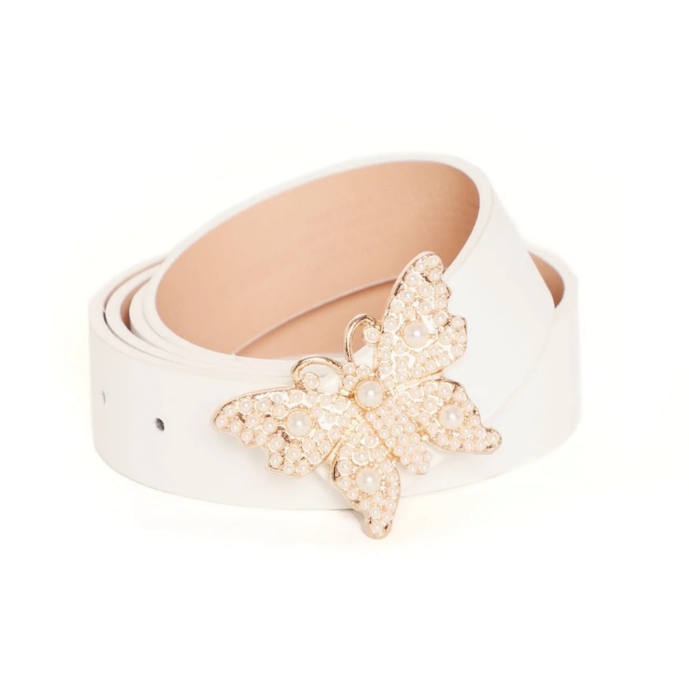Spread My Wings Butterfly Belt - White